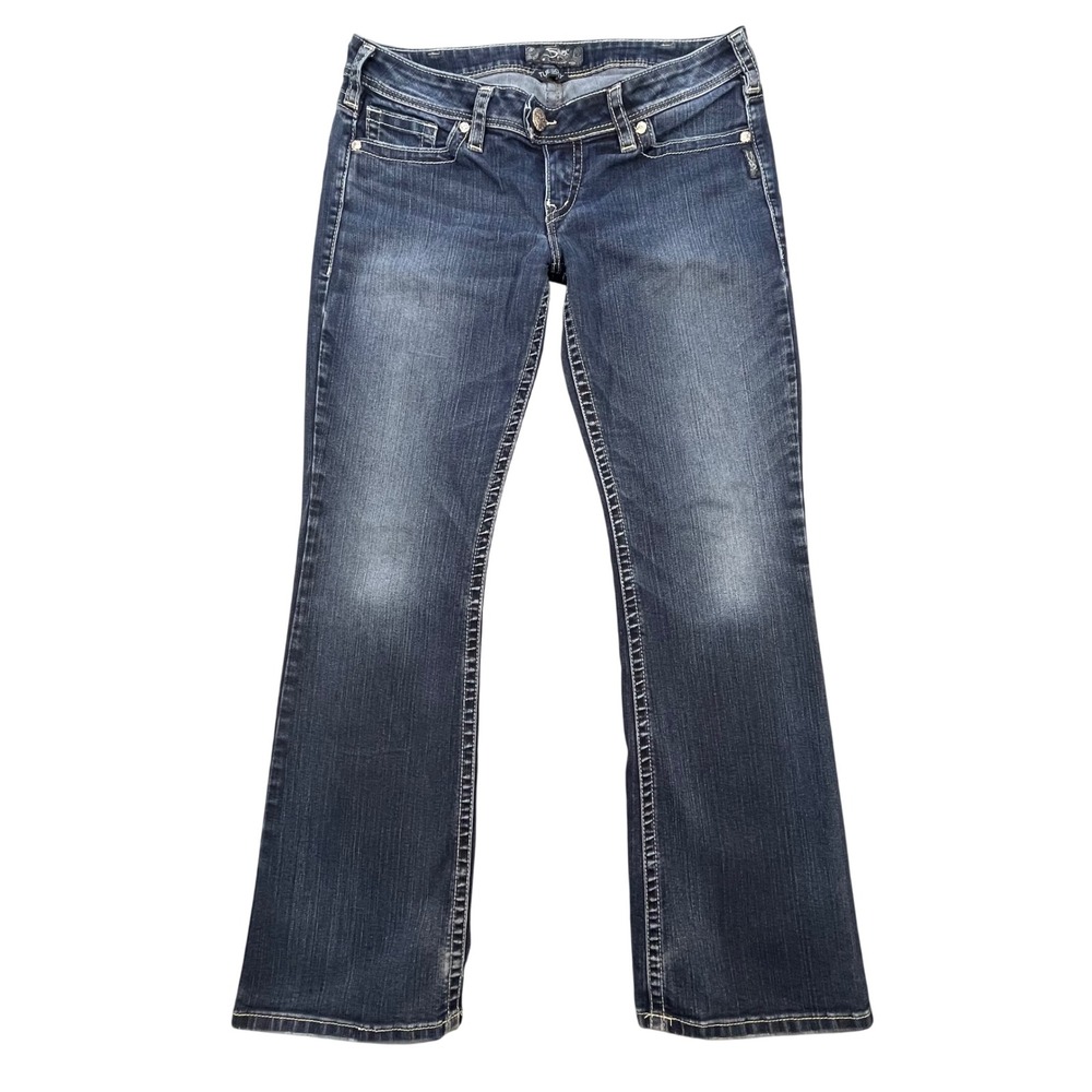 Silver Jeans Blue Tuesday Bootcut Contrast Stitch Womens Size 33